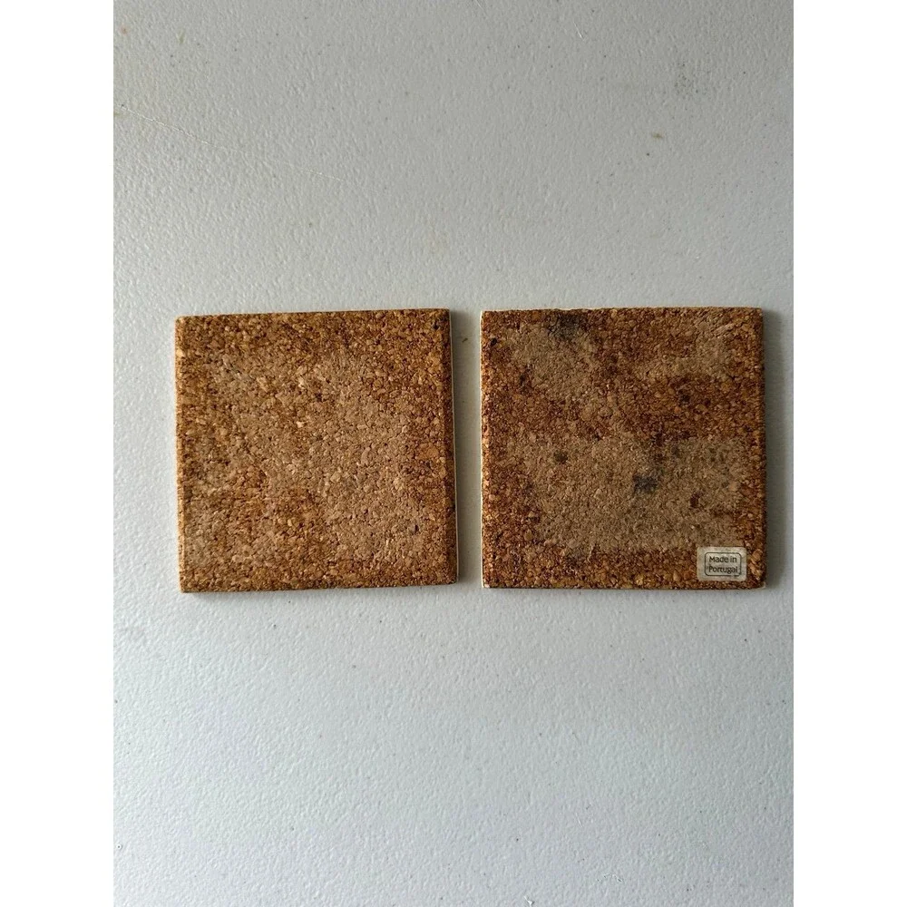 Block Spal Mary Lou Goertzen 2 Decorative Ceramic Tile Poinsettia Coasters